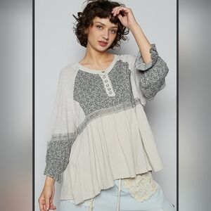 Floral Patterned Women's Top